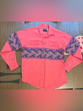 Karl’s AUTHENTIC Vintage 90’s Wrangler Brushpopper Button Up Shirt Y2K Cowboy